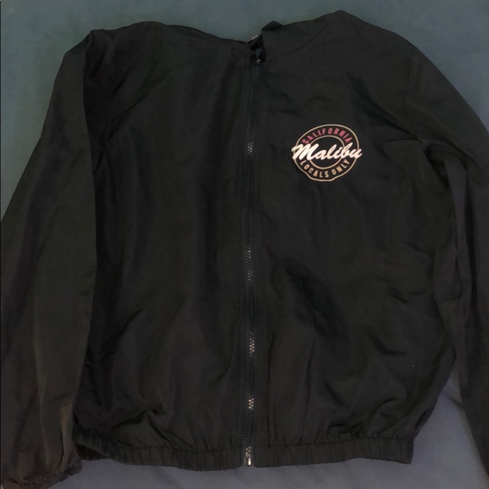 Black “Malibu” Brandy Melville Windbreaker